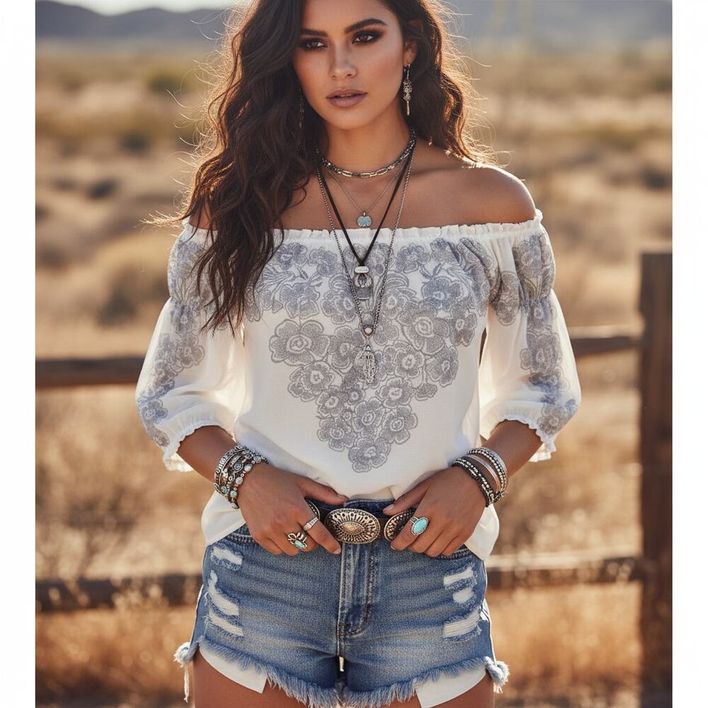For Love & Lemons Embroidered Blouse — Size XS — Romantic Coquette Style